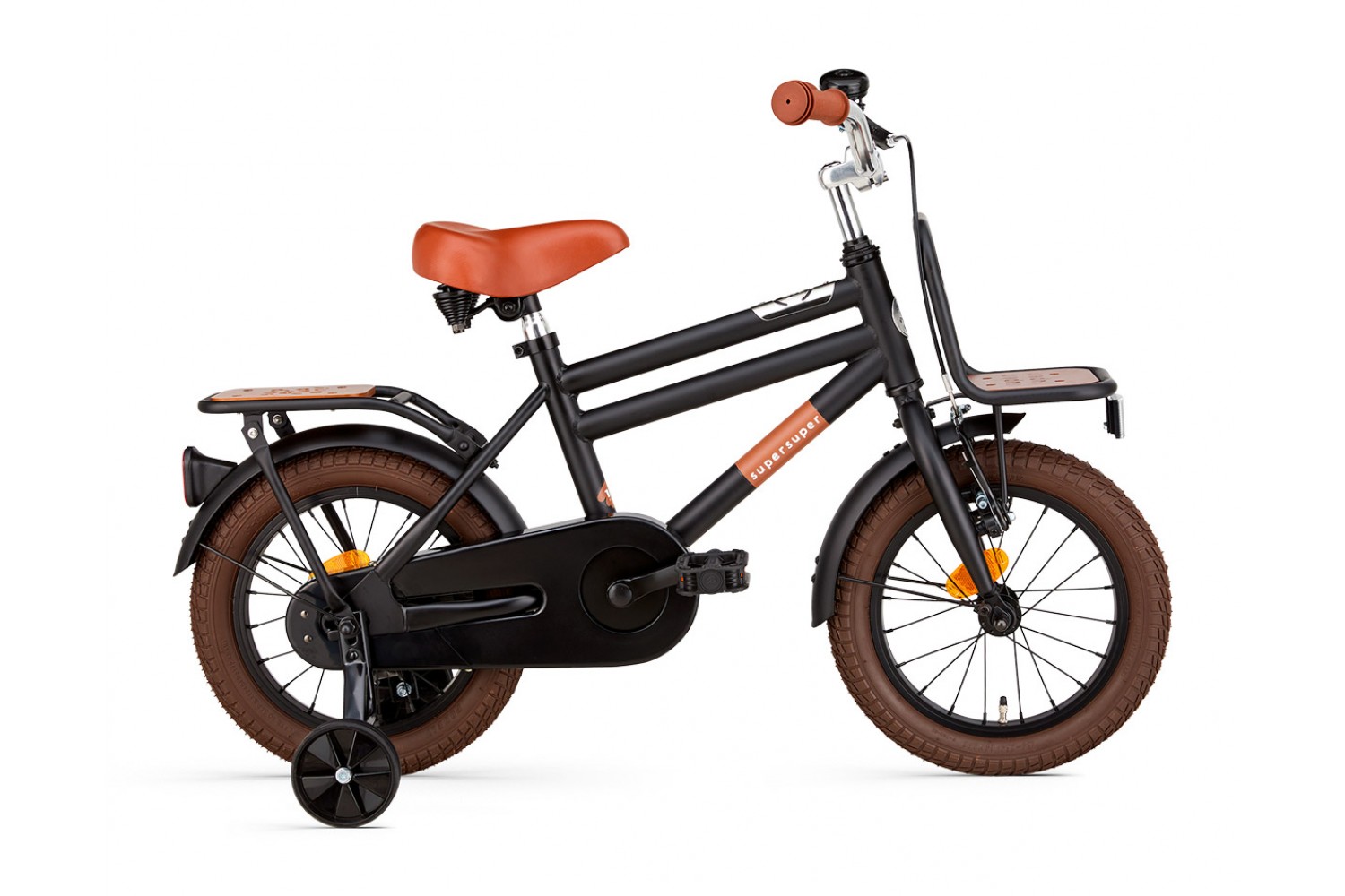 Supersuper Cooper Bamboo Kinderfahrrad 14 Zoll Jungen Matt Schwarz SuperSuper Cooper Bamboo Kinderfahrrad 14 Zoll Jungen Matt Schwarz