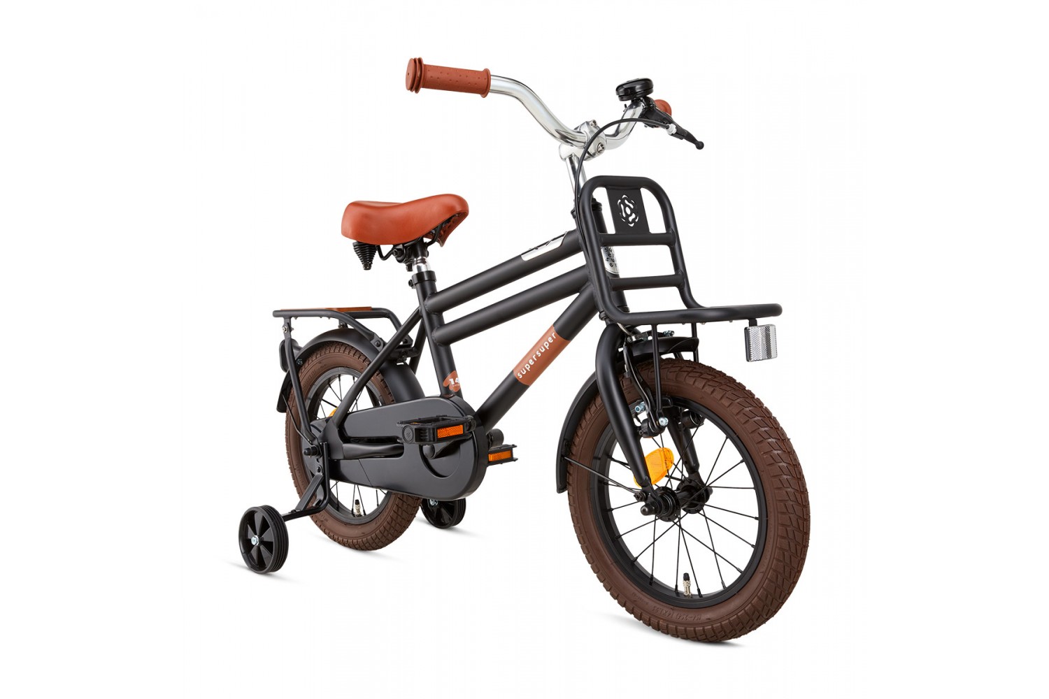 Supersuper Cooper Bamboo Kinderfahrrad 14 Zoll Jungen Matt Schwarz SuperSuper Cooper Bamboo Kinderfahrrad 14 Zoll Jungen Matt Schwarz