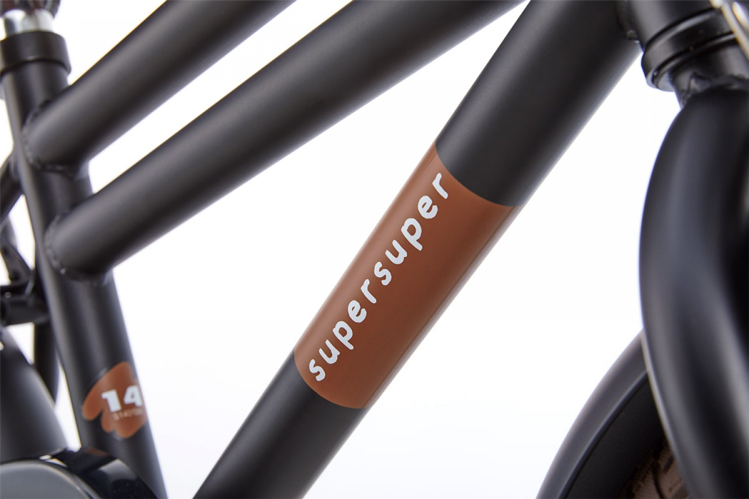 Supersuper Cooper Bamboo Kinderfahrrad 14 Zoll Jungen Matt Schwarz SuperSuper Cooper Bamboo Kinderfahrrad 14 Zoll Jungen Matt Schwarz