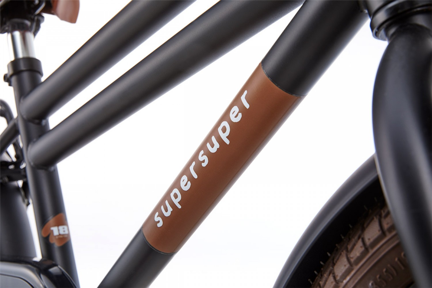 Supersuper Cooper Bamboo Boy's 18-Zoll Matt Black Fahrrad SuperSuper Cooper Bamboo Kinderfahrrad 18 Zoll Jungen Matt Schwarz