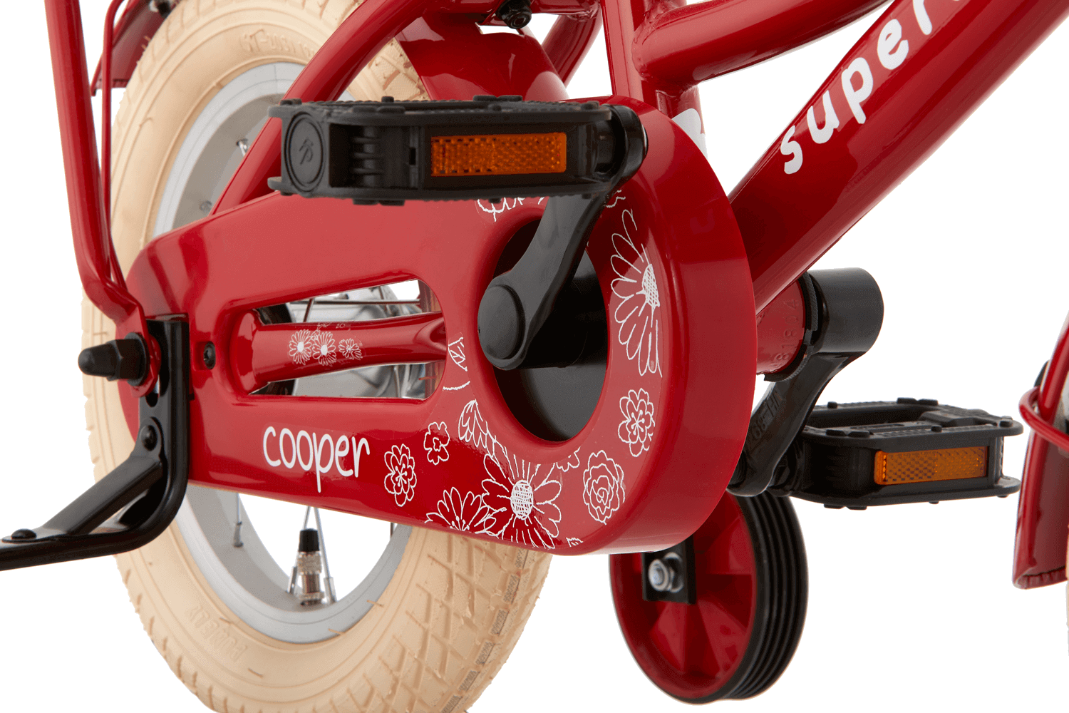 Supersuper Cooper Kinderfahrrad 12 Zoll Mädchen Rot