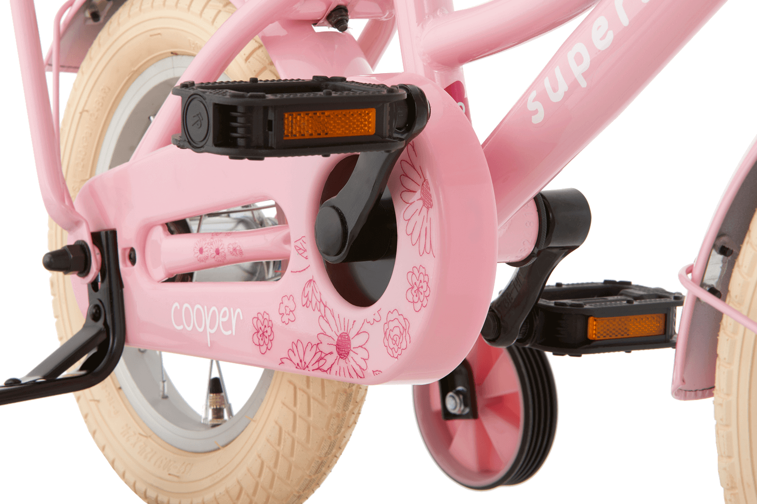 Supersuper Cooper Kinderfahrrad 12 Zoll Mädchen Rosa