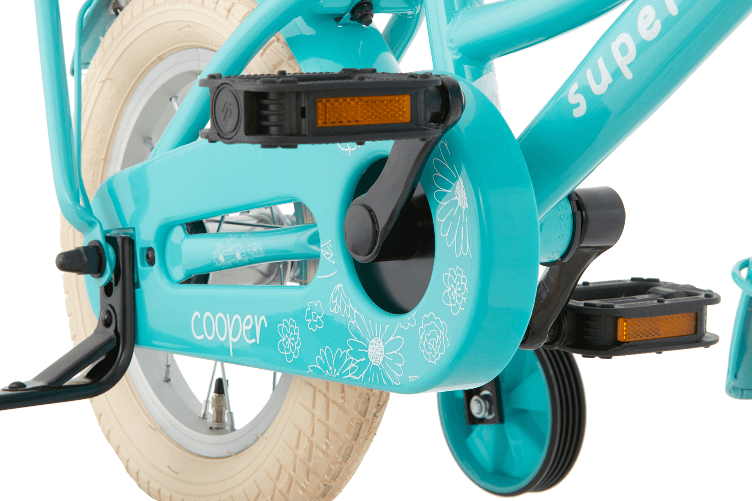 Supersuper Cooper Kinderfahrrad 12 Zoll Mädchen Türkis