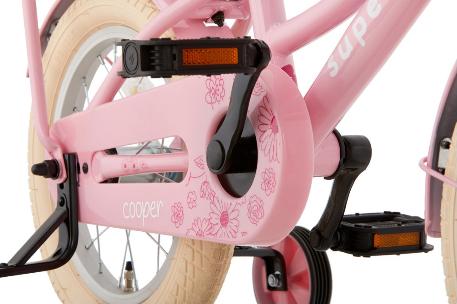 Supersuper Cooper Kinderfahrrad 14 Zoll Mädchen Rosa