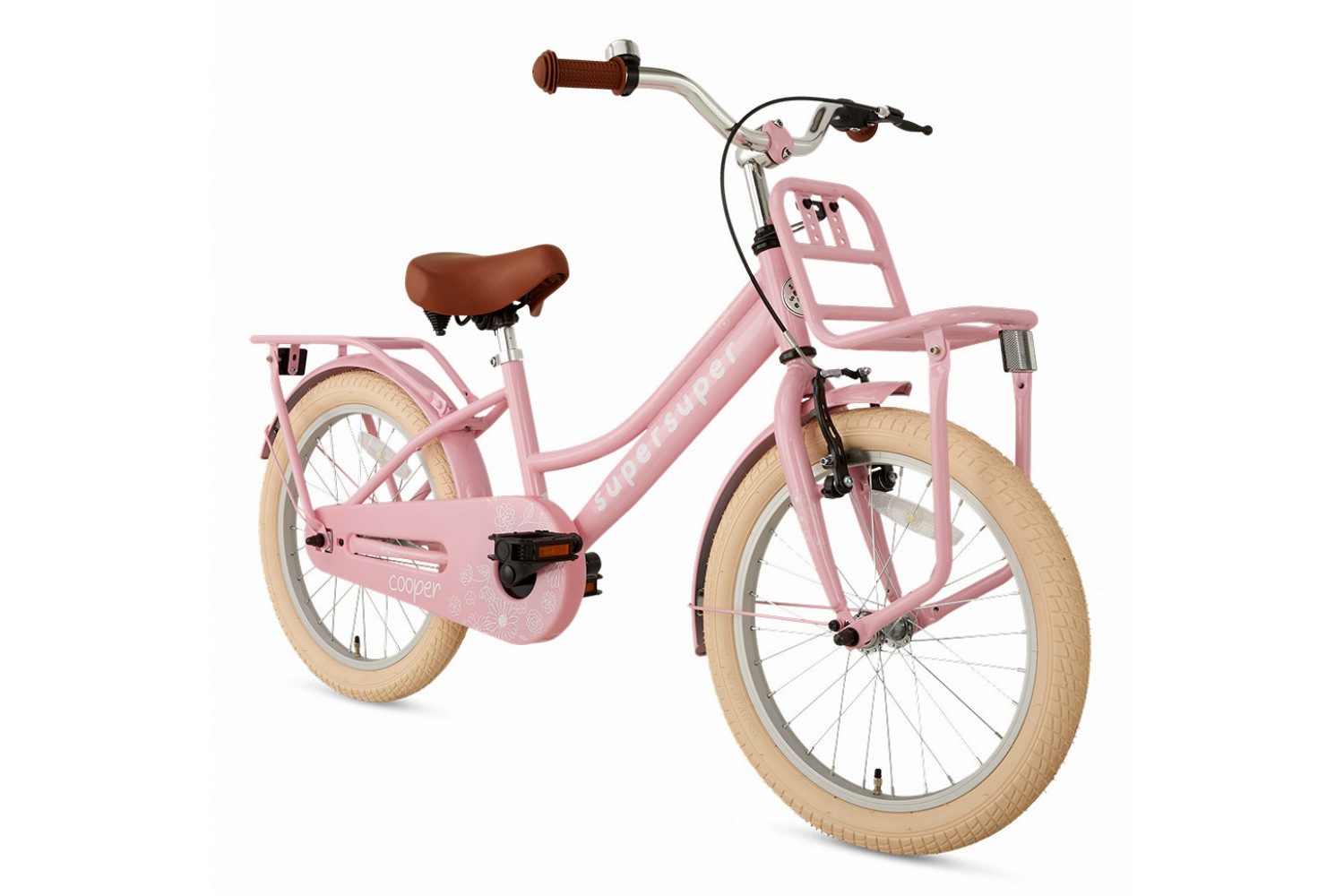 Supersuper Cooper Kinderfahrrad 18 Zoll Mädchen Rosa