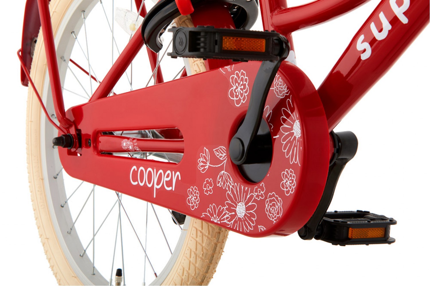 Supersuper Cooper Kinderfahrrad 20 Zoll Mädchen Rot