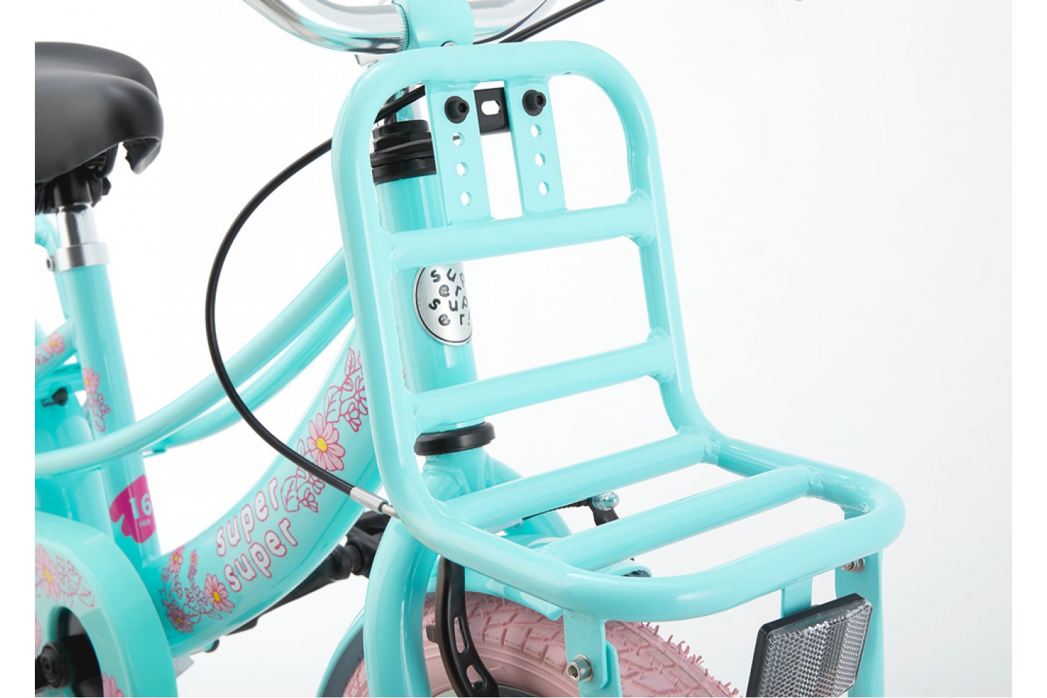 Supersuper Lola Kinderfahrrad 16 Zoll Mädchen Mint-Rosa