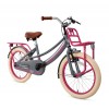 Supersuper Lola Kinderfahrrad 18 Zoll Mädchen Grau-Rosa