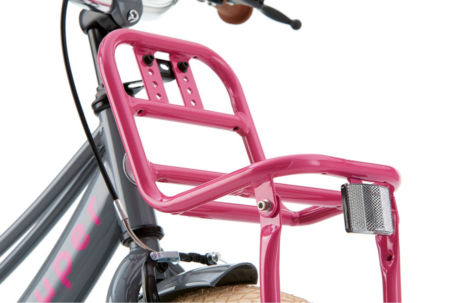 Supersuper Lola Kinderfahrrad 18 Zoll Mädchen Grau-Rosa