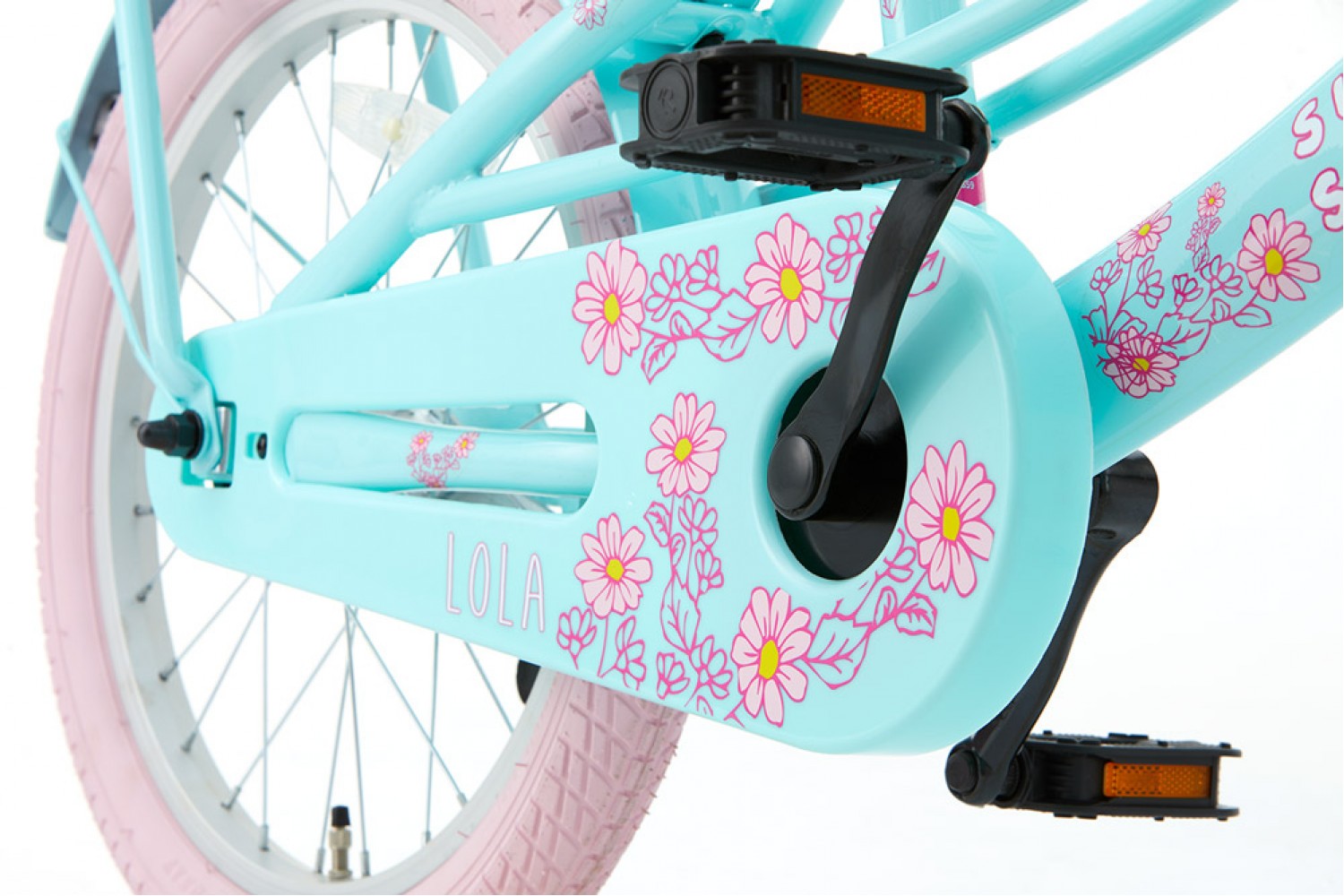 Supersuper Lola Kinderfahrrad 18 Zoll Mädchen Mint-Rosa