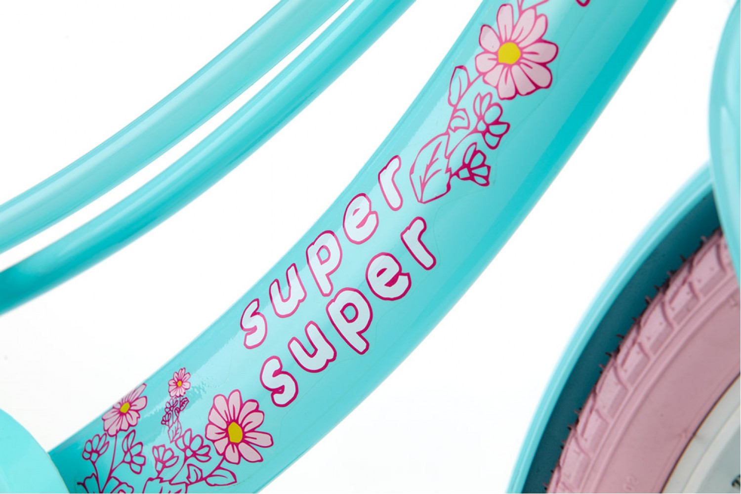 Supersuper Lola Kinderfahrrad 18 Zoll Mädchen Mint-Rosa