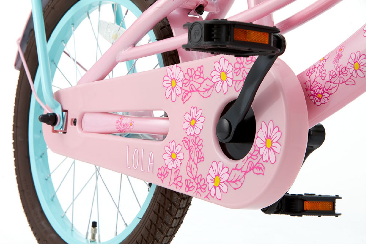 Supersuper Lola Kinderfahrrad 18 Zoll Mädchen Rosa-Türkis