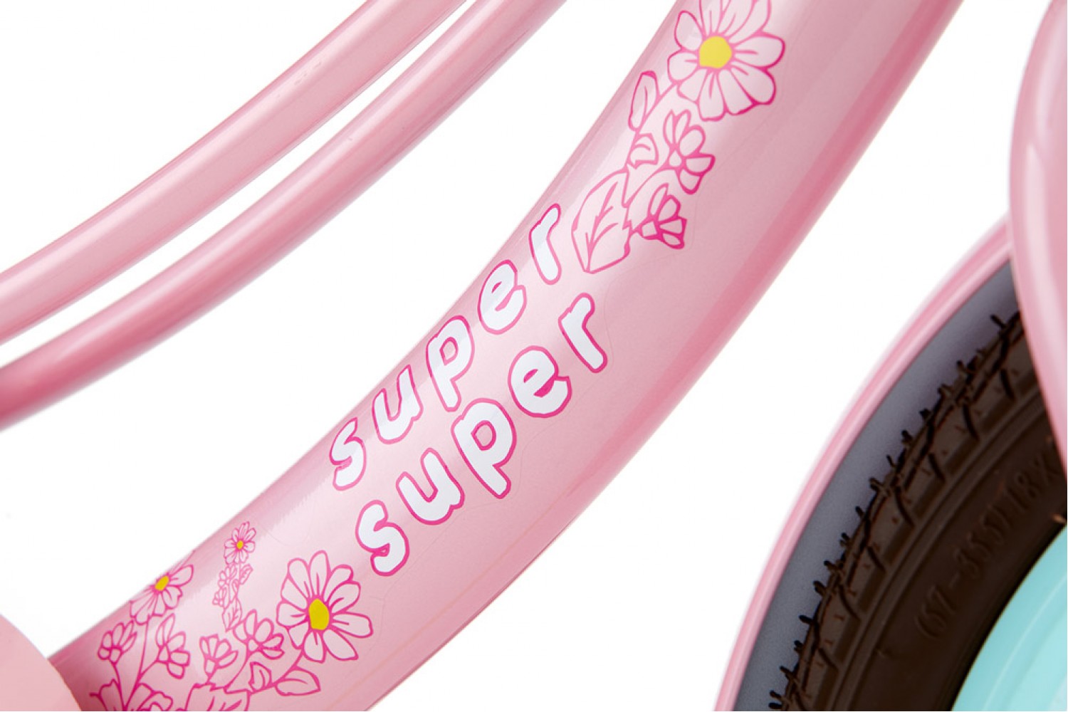 Supersuper Lola Kinderfahrrad 18 Zoll Mädchen Rosa-Türkis