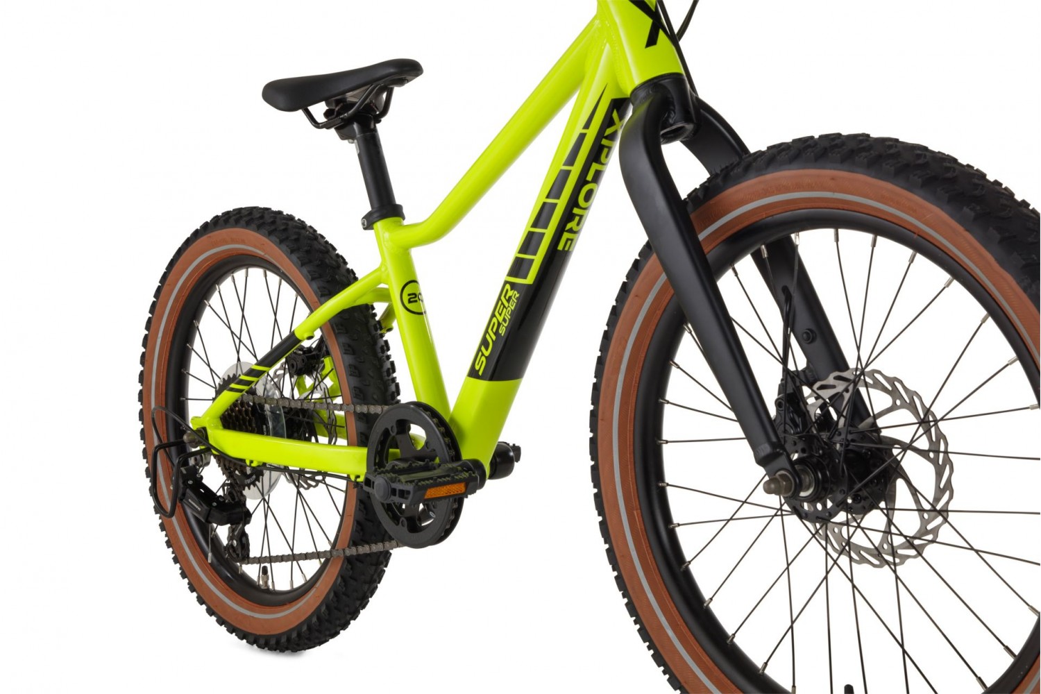 SuperSuper Xplore Kinder-Mountainbike 20 Zoll Gelb/Grün