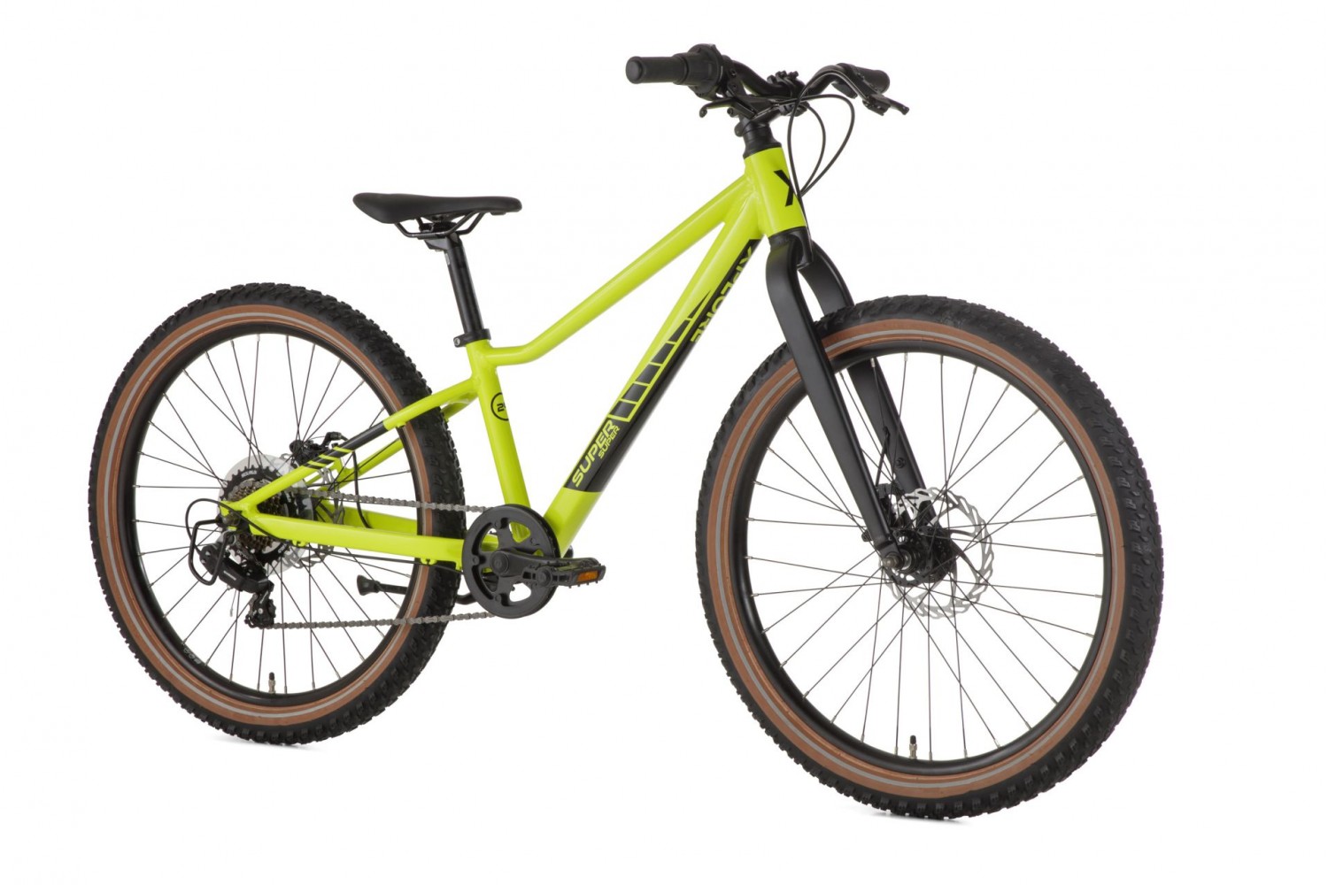 SuperSuper Xplore Kinder-Mountainbike 24 Zoll Gelb/Grün