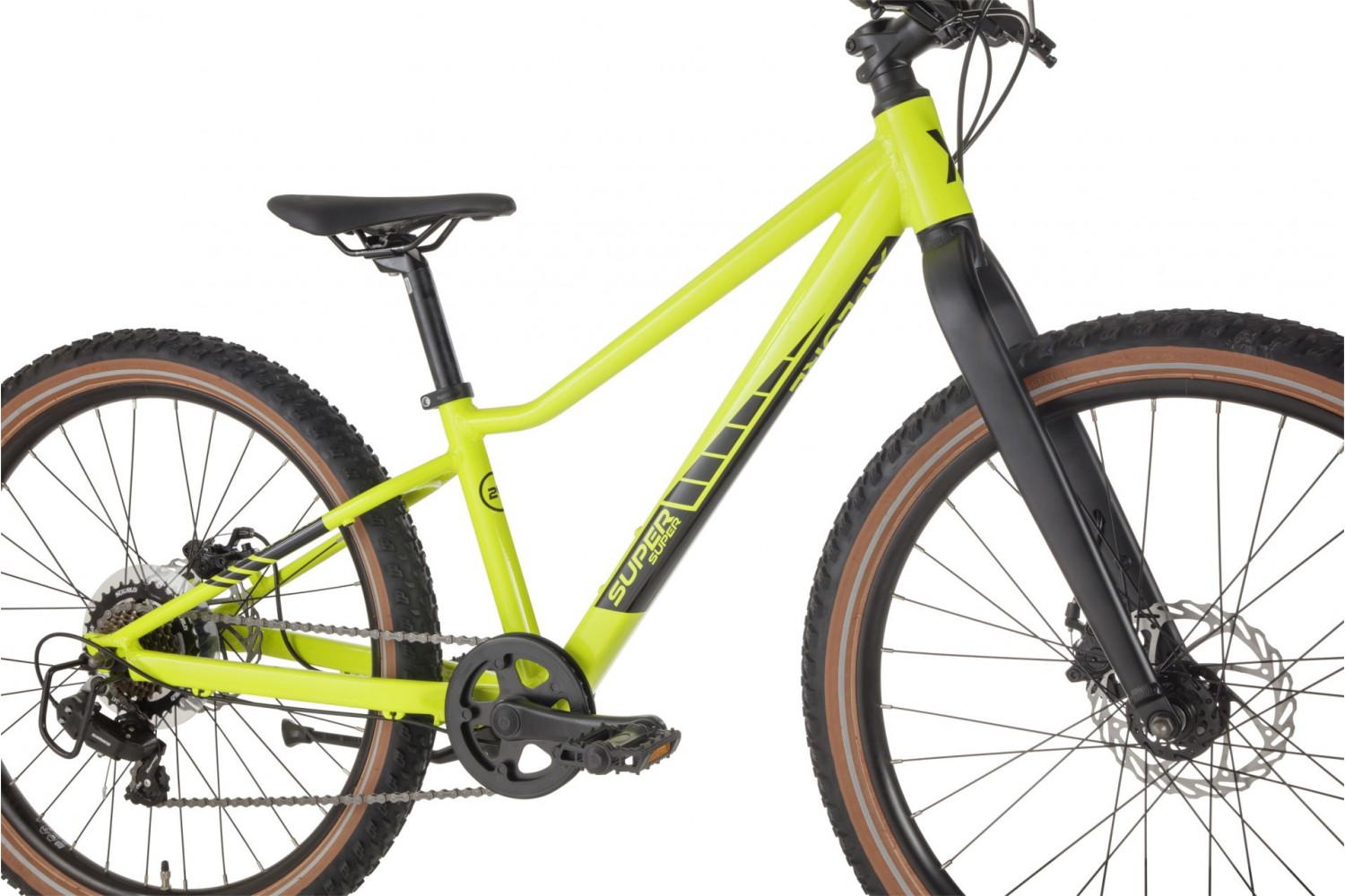 SuperSuper Xplore Kinder-Mountainbike 24 Zoll Gelb/Grün