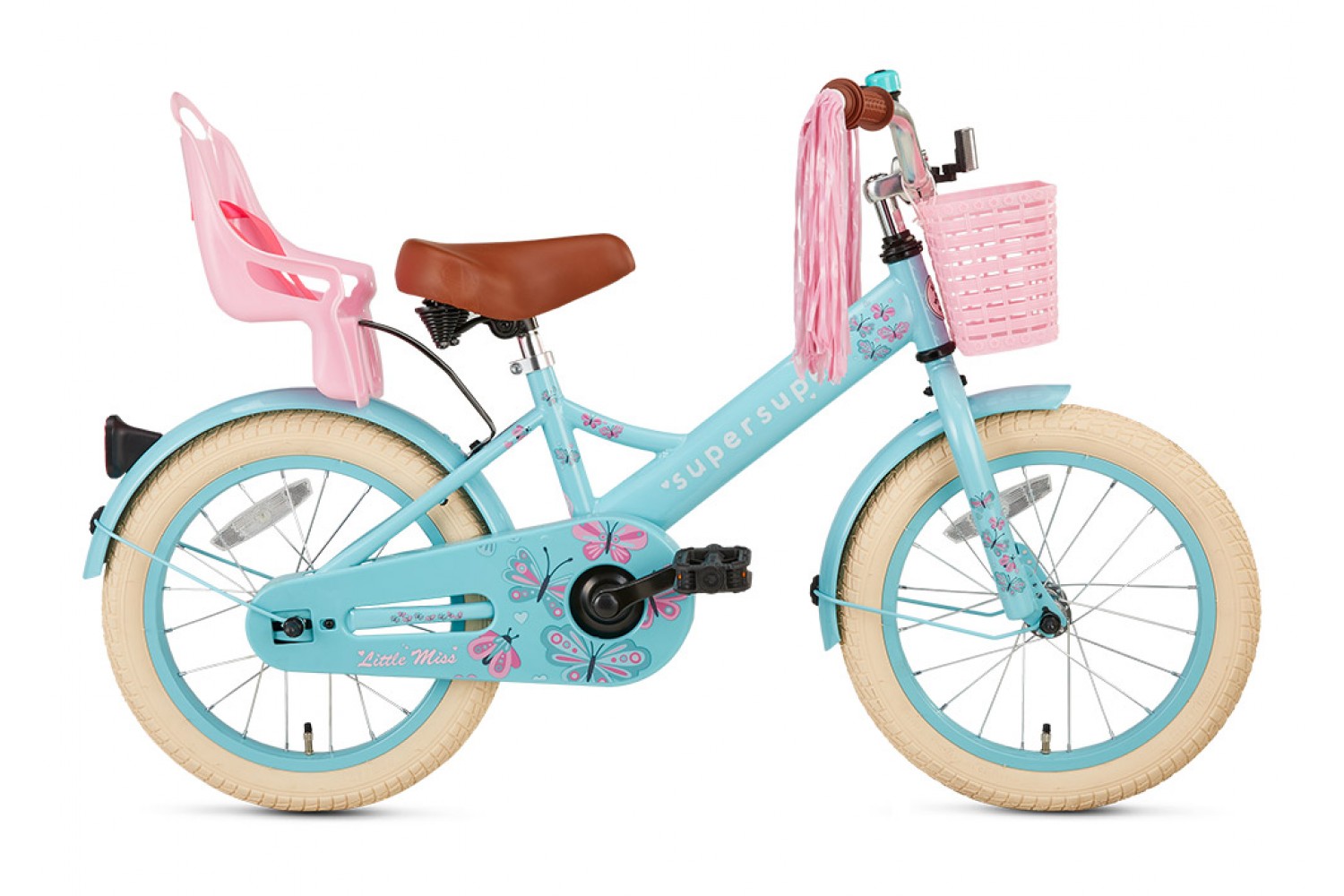 Supersuper Little Miss Kinderfahrrad 16 Zoll Mädchen Türkis