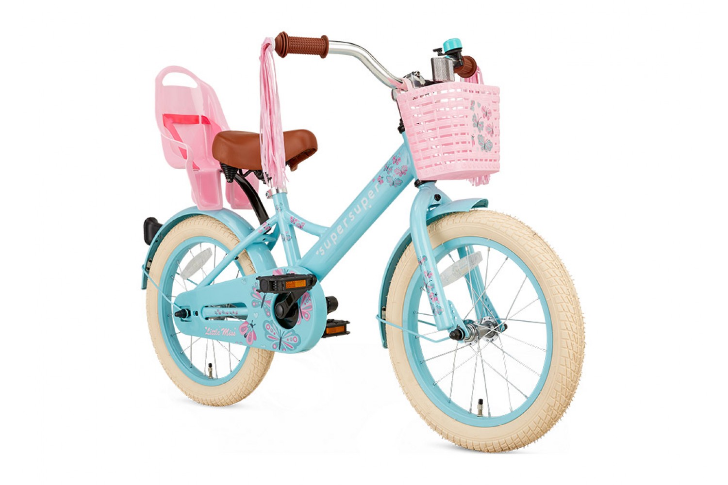 Supersuper Little Miss Kinderfahrrad 16 Zoll Mädchen Türkis