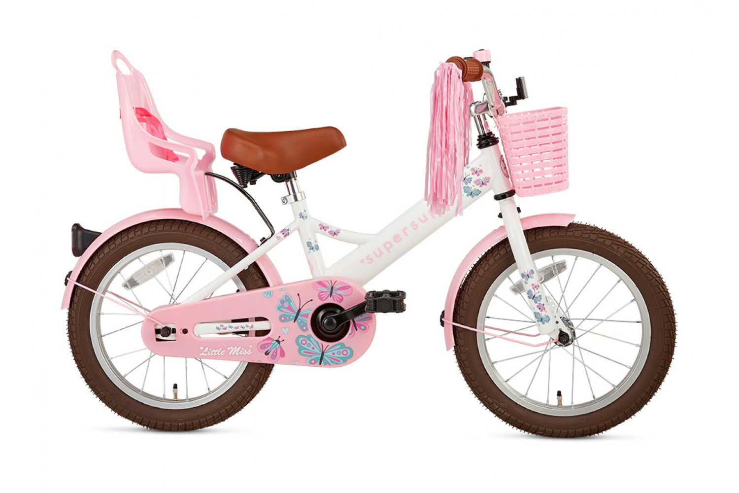 Supersuper Little Miss Kinderfahrrad 16 Zoll Mädchen Weiß