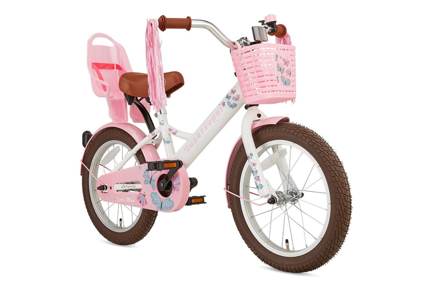 Supersuper Little Miss Kinderfahrrad 16 Zoll Mädchen Weiß