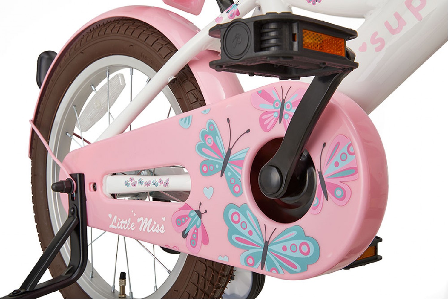 Supersuper Little Miss Kinderfahrrad 16 Zoll Mädchen Weiß