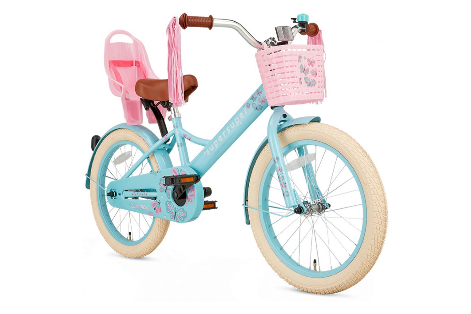 Supersuper Little Miss Kinderfahrrad 18 Zoll Mädchen Türkis