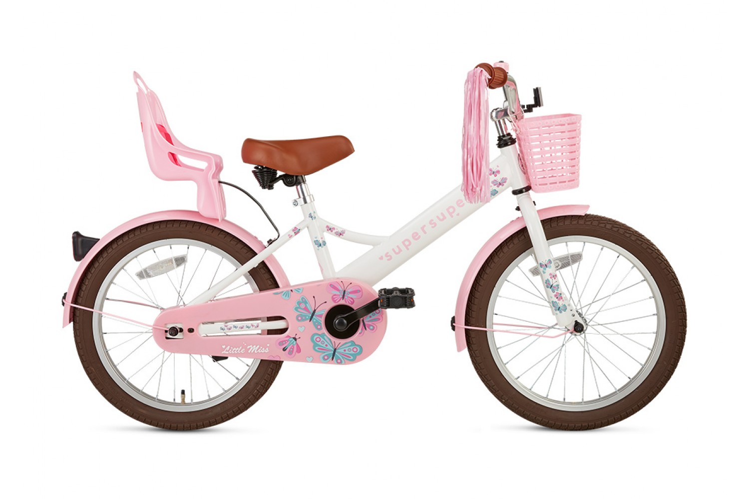 Supersuper Little Miss Kinderfahrrad 18 Zoll Mädchen Weiß