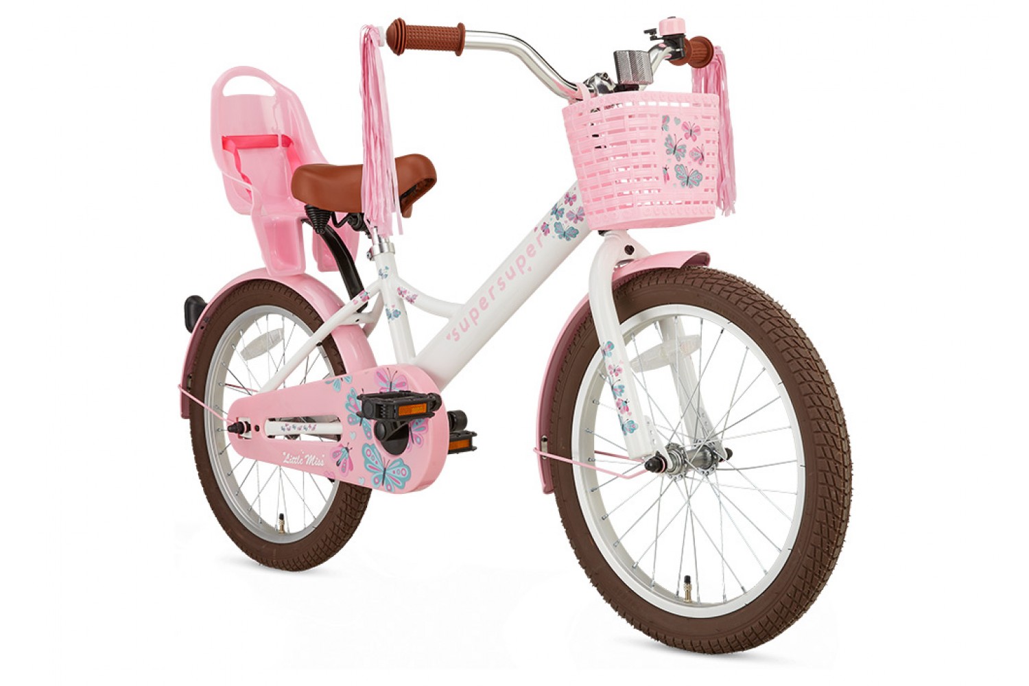 Supersuper Little Miss Kinderfahrrad 18 Zoll Mädchen Weiß