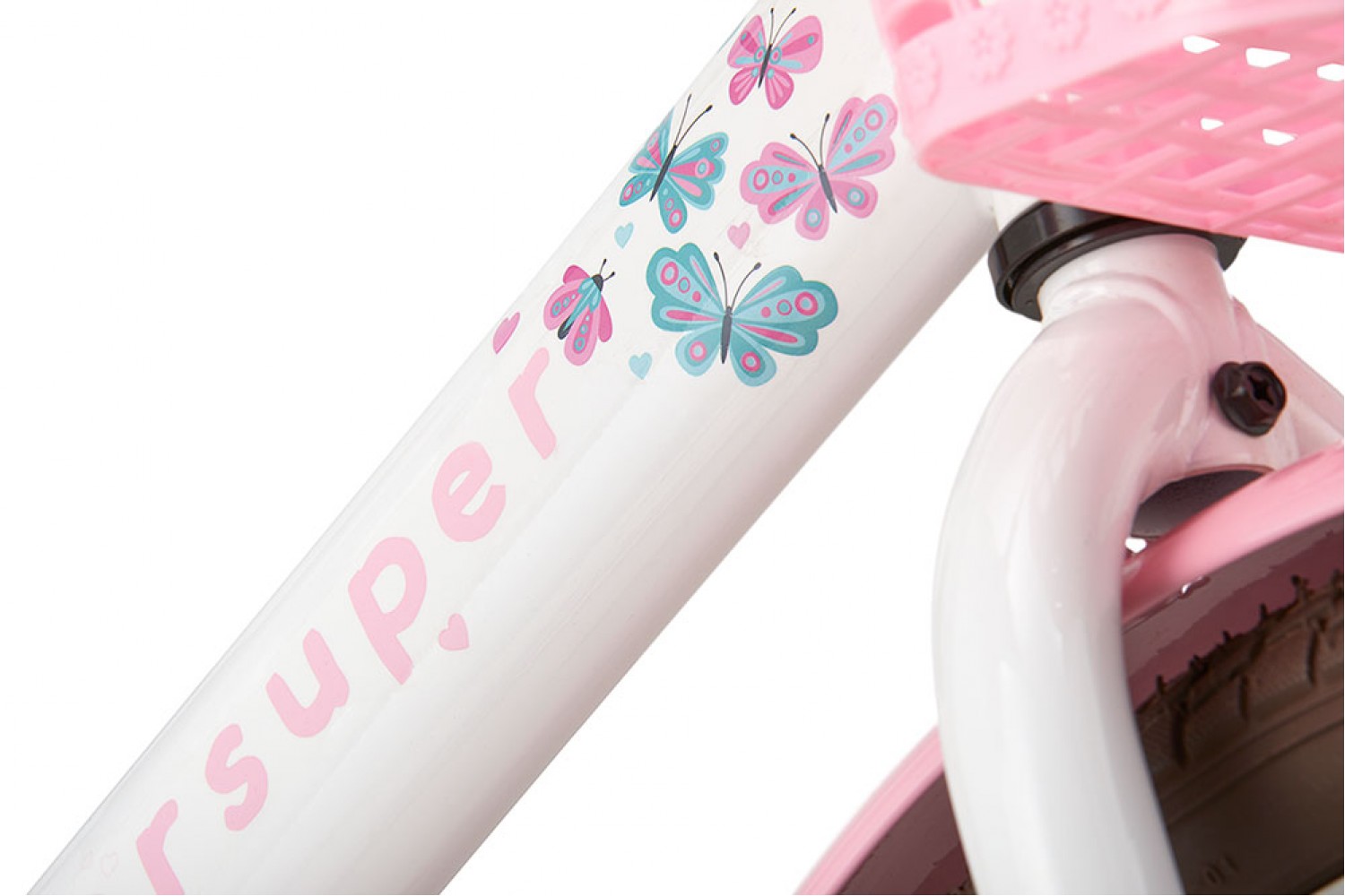 Supersuper Little Miss Kinderfahrrad 18 Zoll Mädchen Weiß