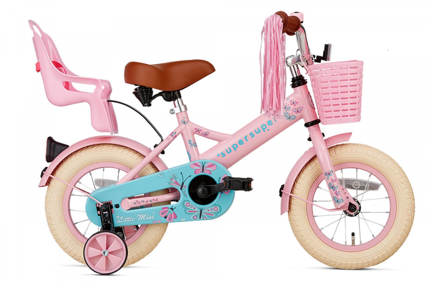 Supersuper Little Miss Kinderfahrrad 12 Zoll Mädchen Rosa