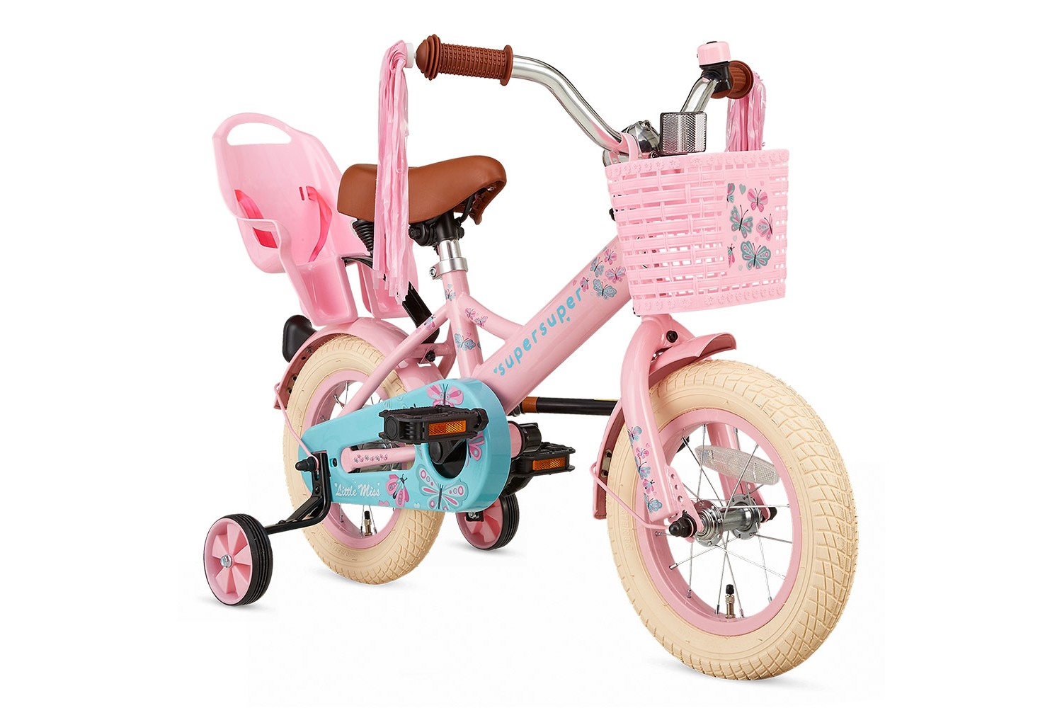 Supersuper Little Miss Kinderfahrrad 12 Zoll Mädchen Rosa