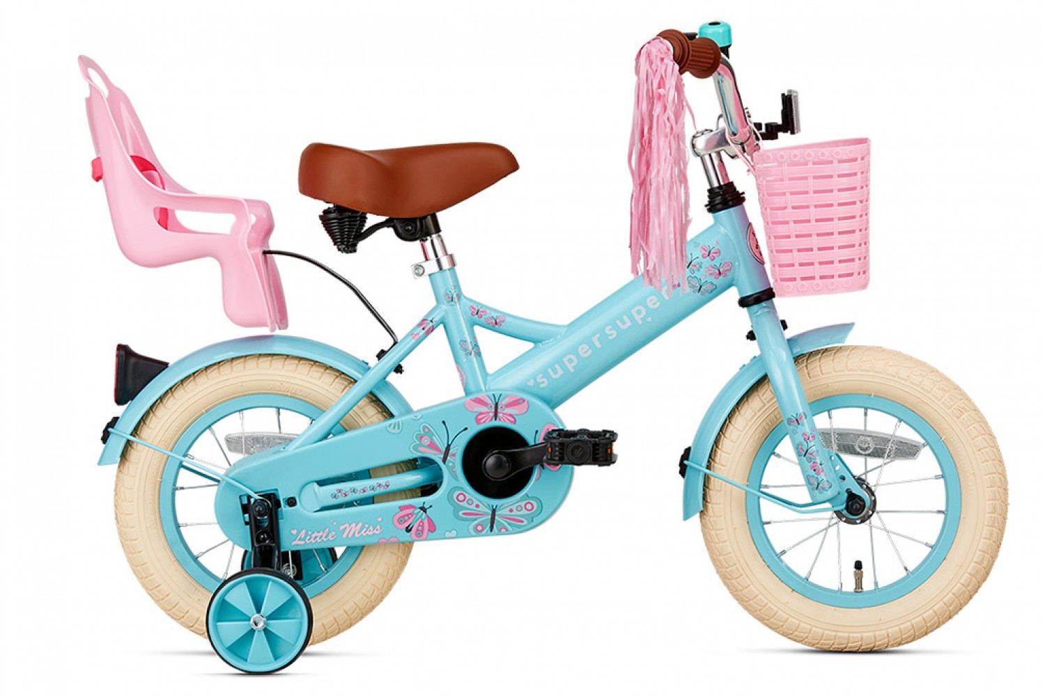 Supersuper Little Miss Kinderfahrrad 12 Zoll Mädchen Türkis