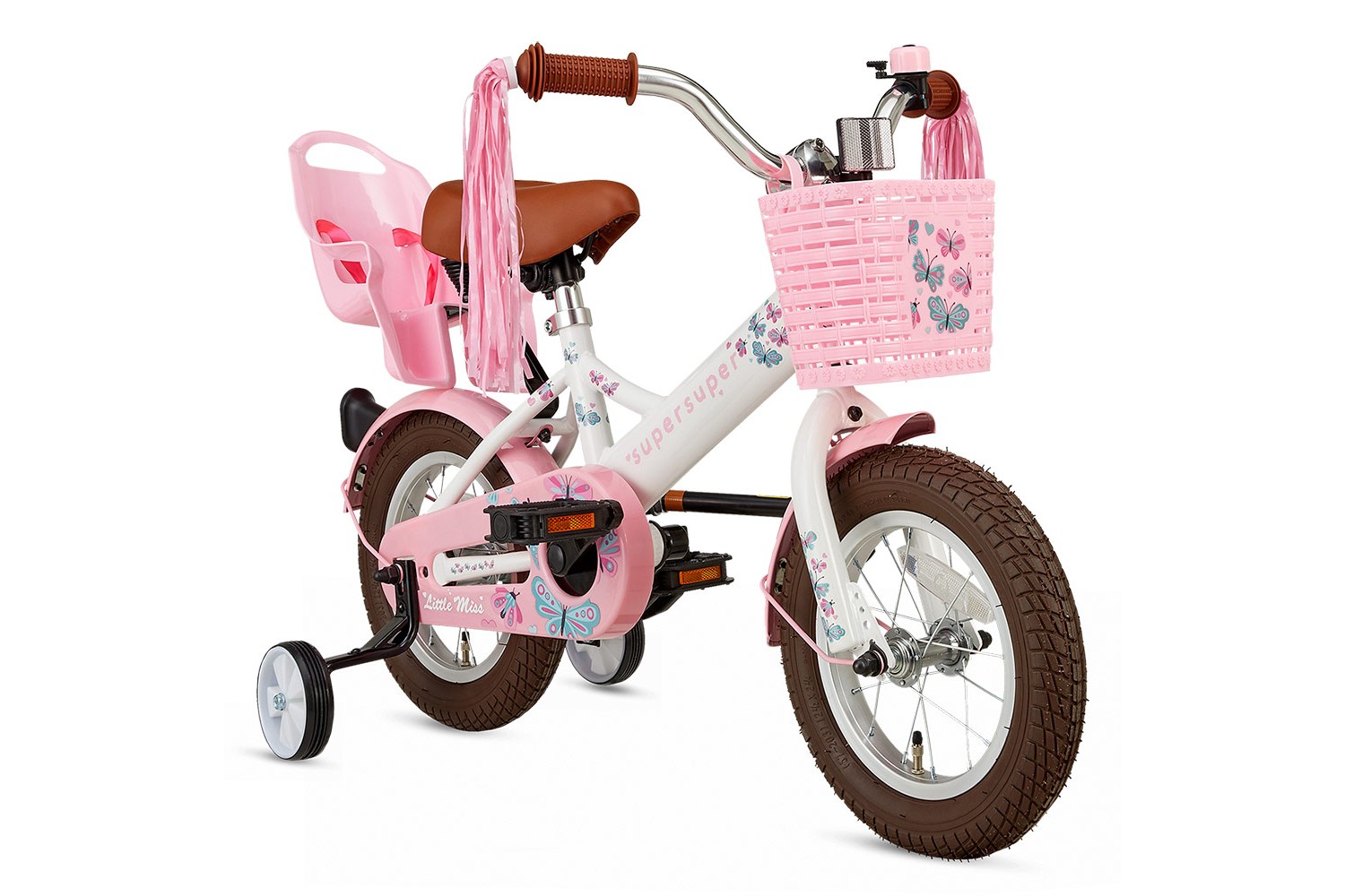 Supersuper Little Miss Kinderfahrrad 12 Zoll Mädchen Weiß