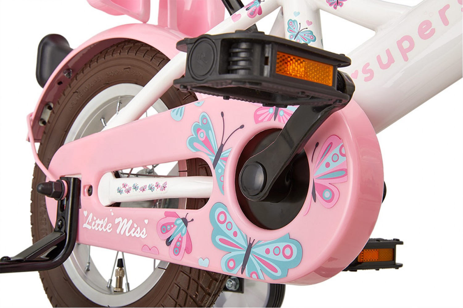 Supersuper Little Miss Kinderfahrrad 12 Zoll Mädchen Weiß