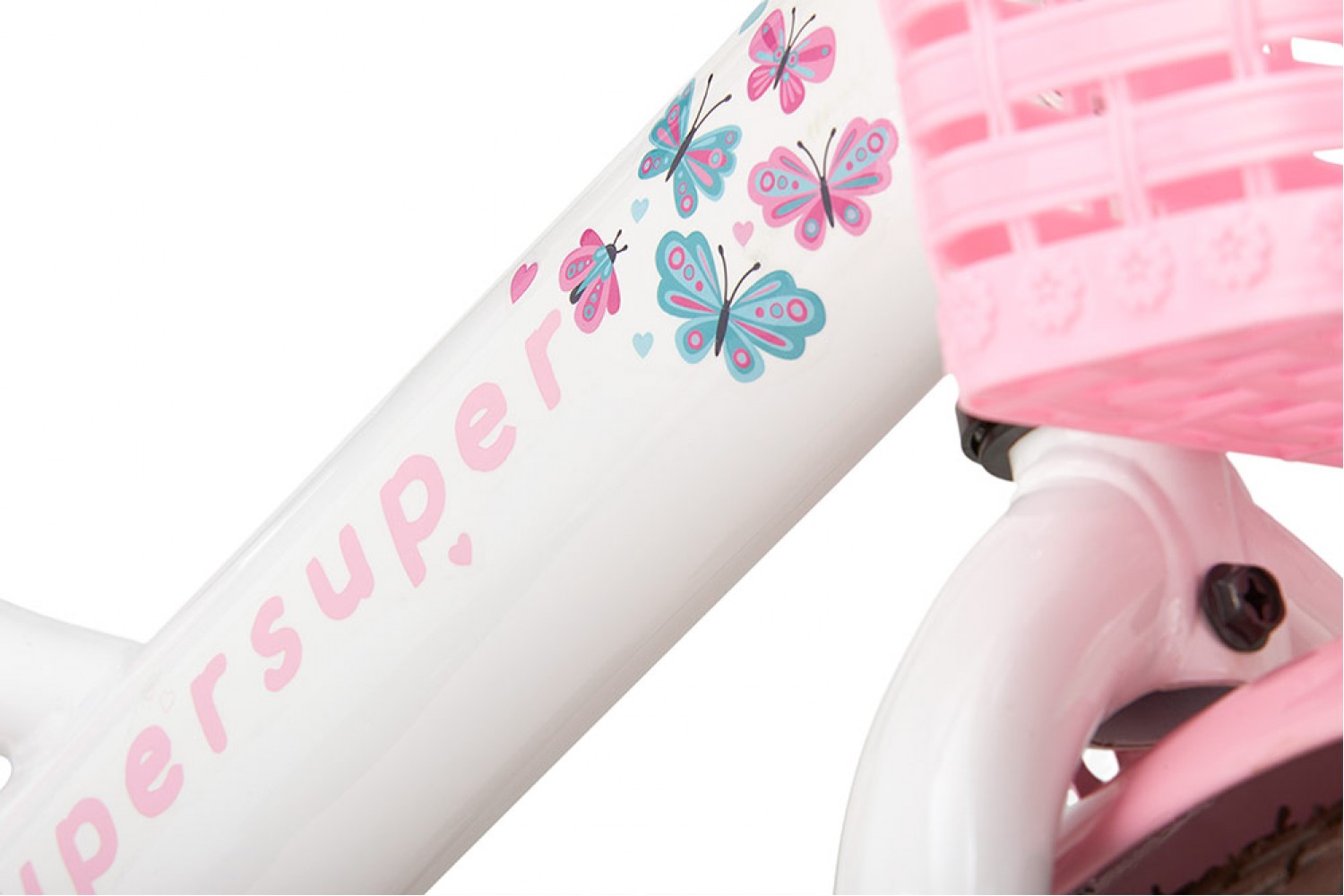 Supersuper Little Miss Kinderfahrrad 12 Zoll Mädchen Weiß