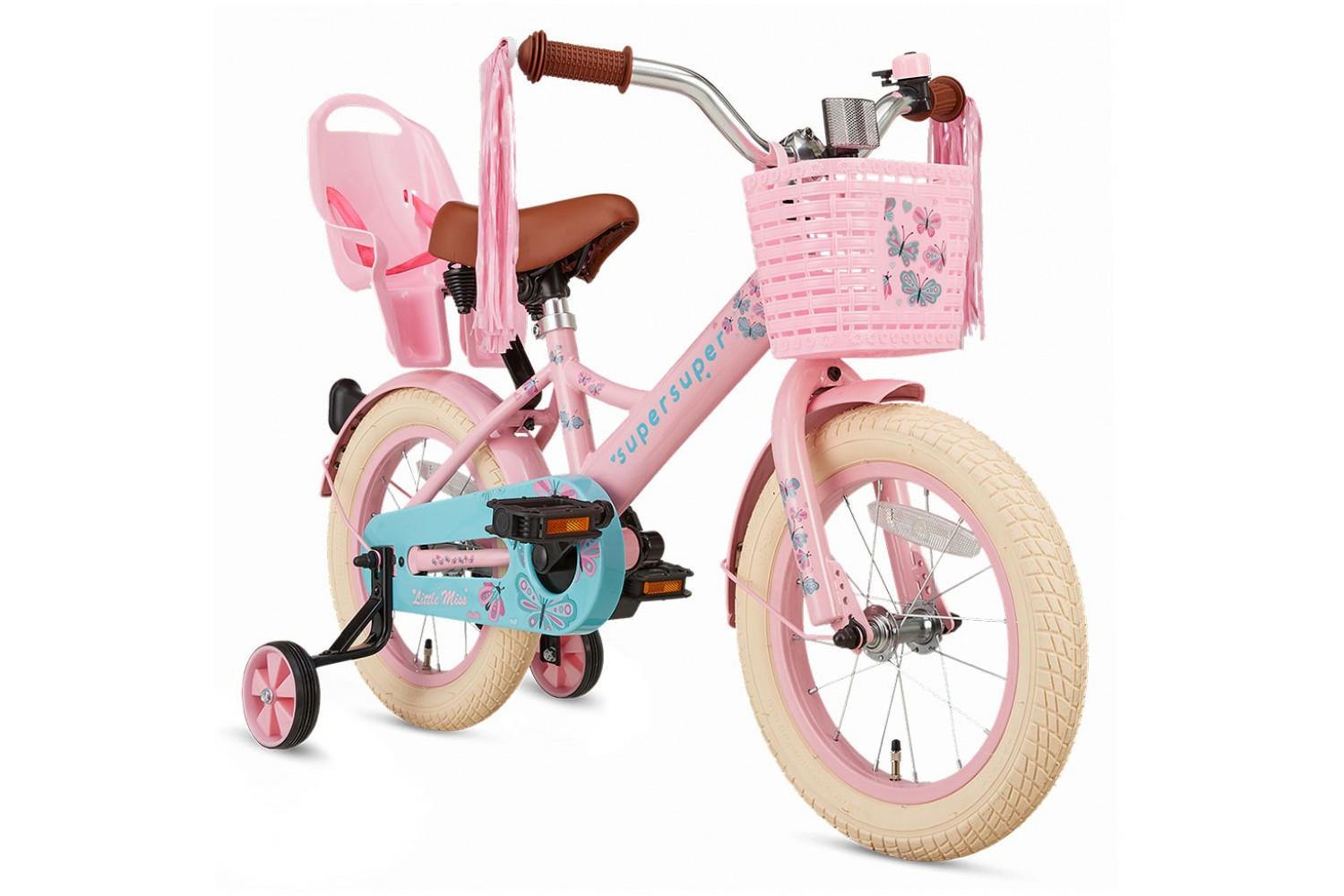 Supersuper Little Miss Kinderfahrrad 14 Zoll Mädchen Rosa