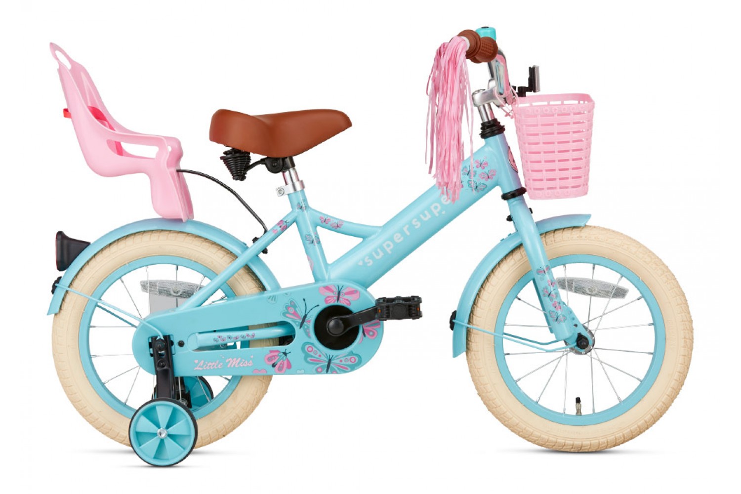 Supersuper Little Miss Kinderfahrrad 14 Zoll Mädchen Türkis