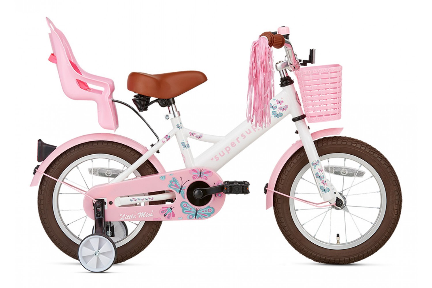 Supersuper Little Miss Kinderfahrrad 14 Zoll Mädchen Weiß