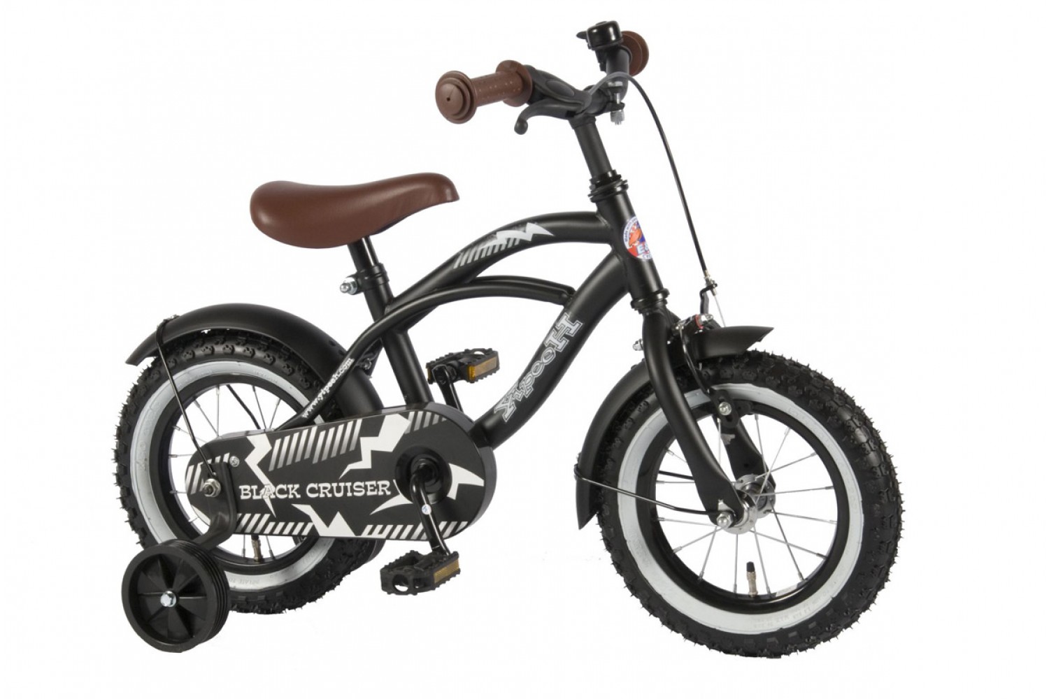 Volare Black Cruiser Kinderfahrrad 12 Zoll Jungen Schwarz