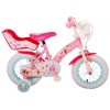 Disney Princess Kinderfahrrad 12 Zoll Mädchen Rosa | 2 Handbremsen