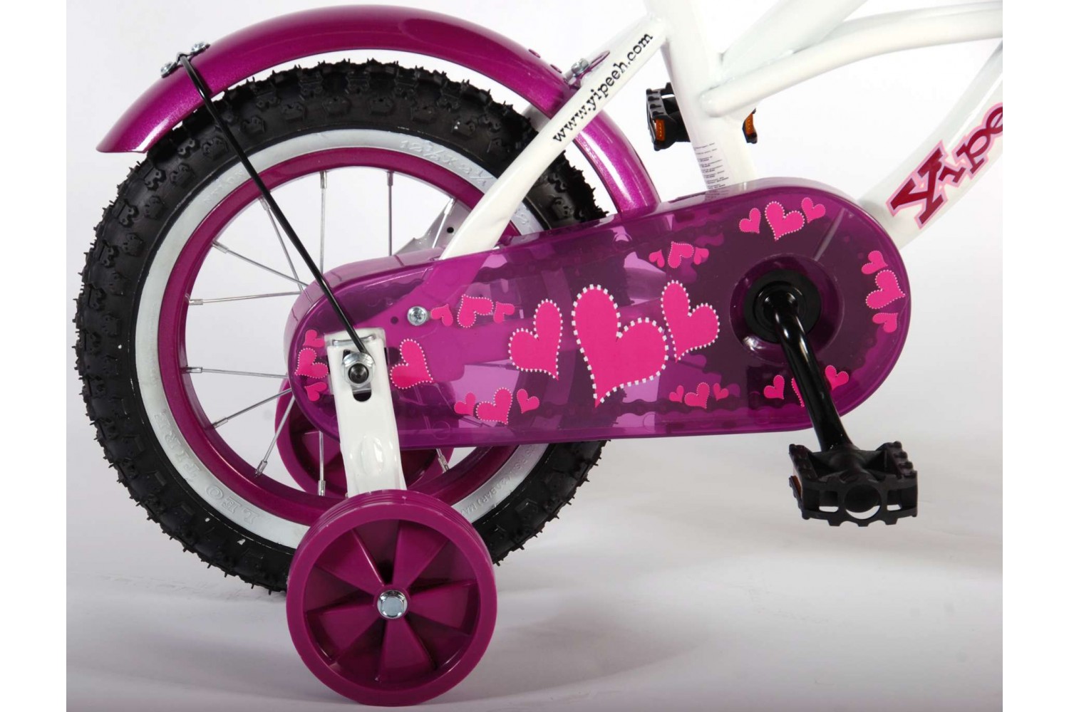 Volare Heart Cruiser Kinderfahrrad 12 Zoll Mädchen Weiß