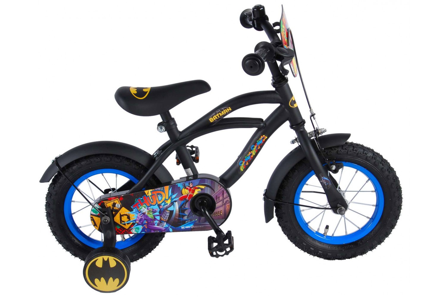 Batman Kinderfahrrad 12 Zoll Jungen Schwarz