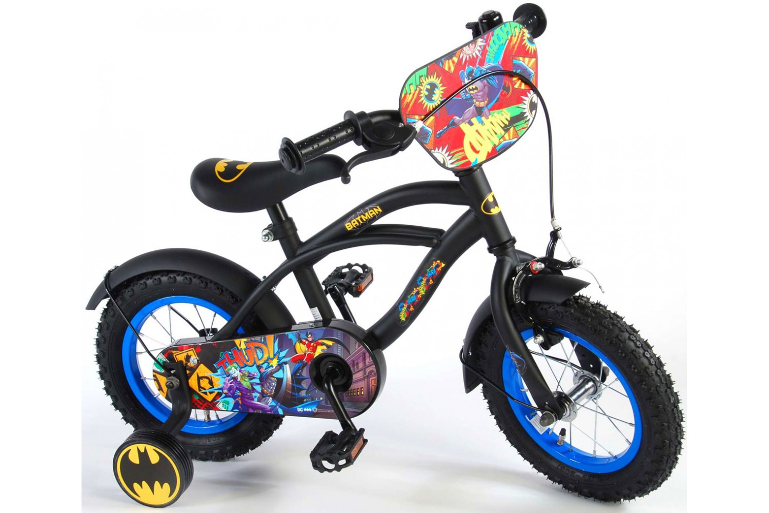 Batman Kinderfahrrad 12 Zoll Jungen Schwarz