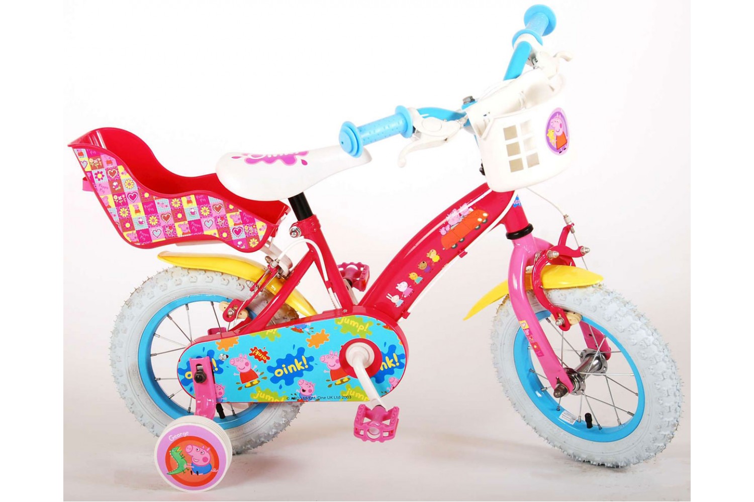 Peppa Pig Kinderfahrrad 12 Zoll Mädchen Rosa | 2 Handbremsen