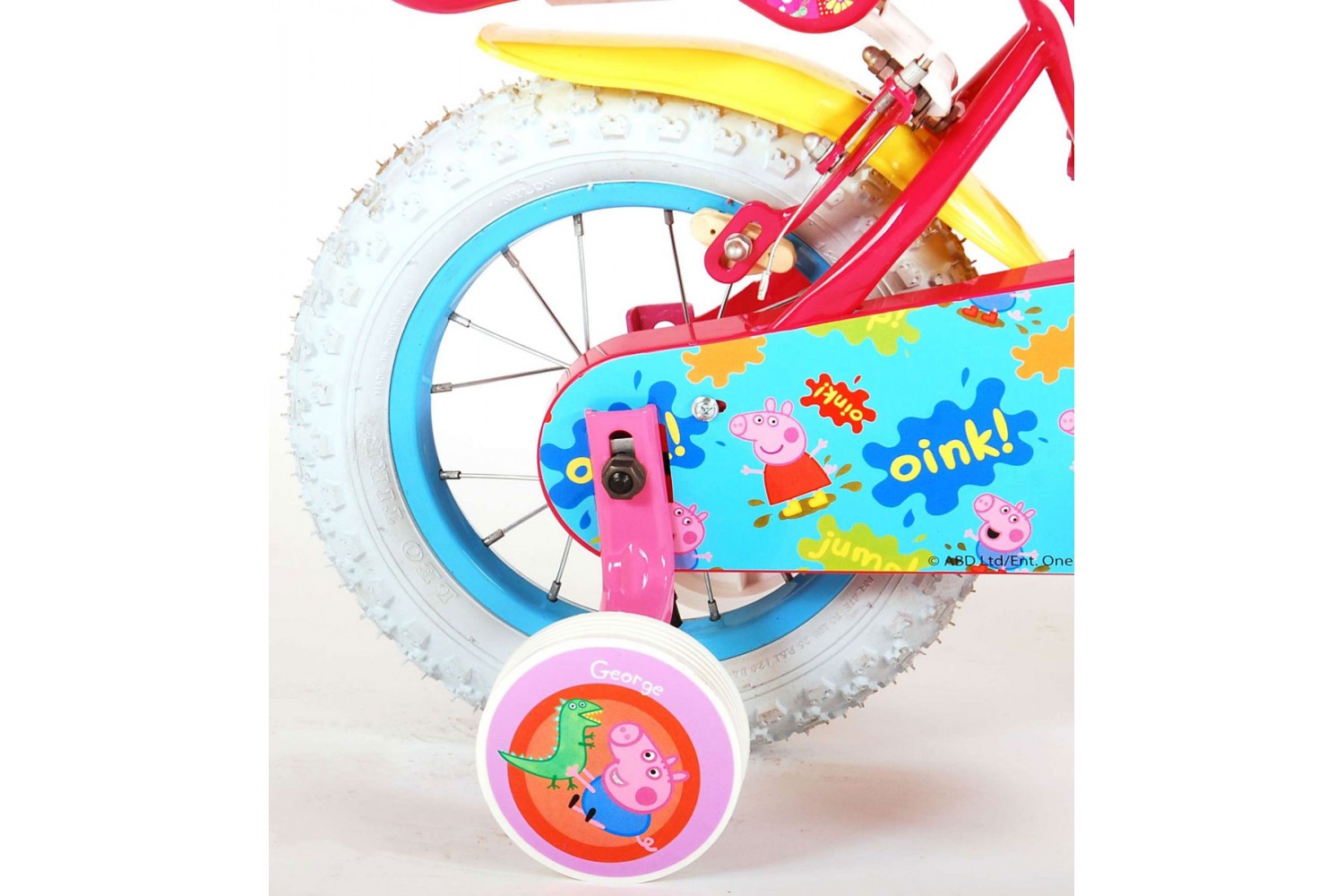 Peppa Pig Kinderfahrrad 12 Zoll Mädchen Rosa | 2 Handbremsen