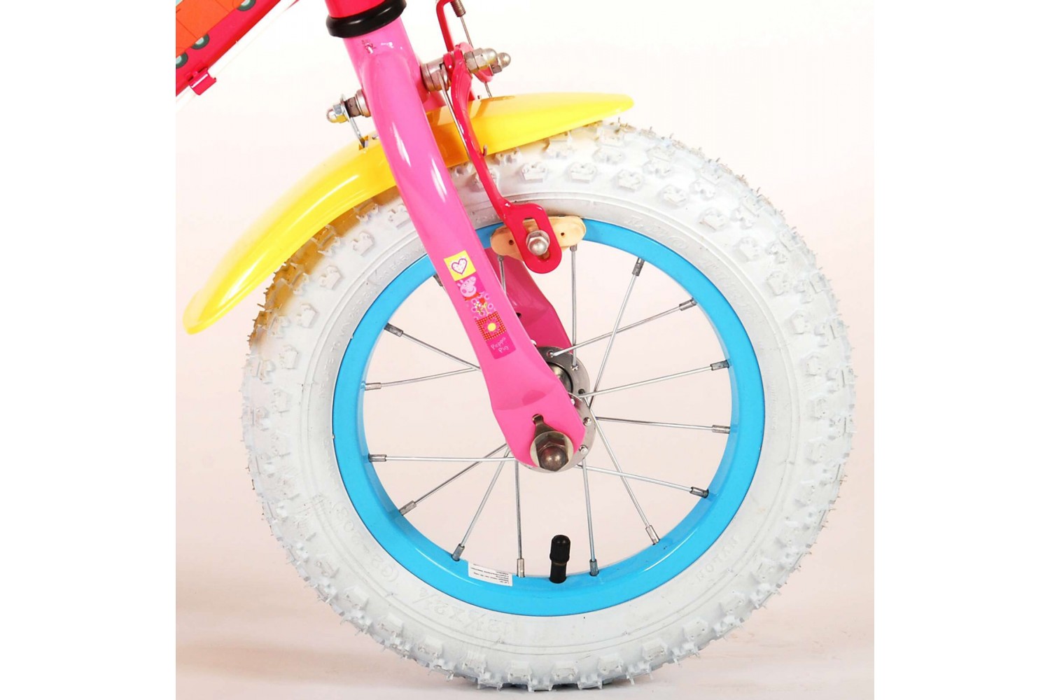 Peppa Pig Kinderfahrrad 12 Zoll Mädchen Rosa | 2 Handbremsen