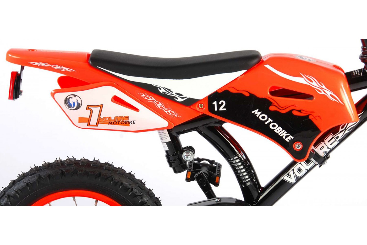 Volare Motobike Kinderfahrrad 12 Zoll Jungen Orange