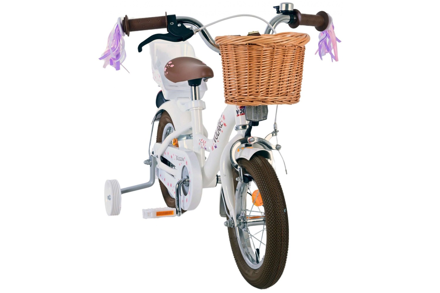 Volare Blossom Kinderfahrrad Mädchen 12 Zoll Weiß