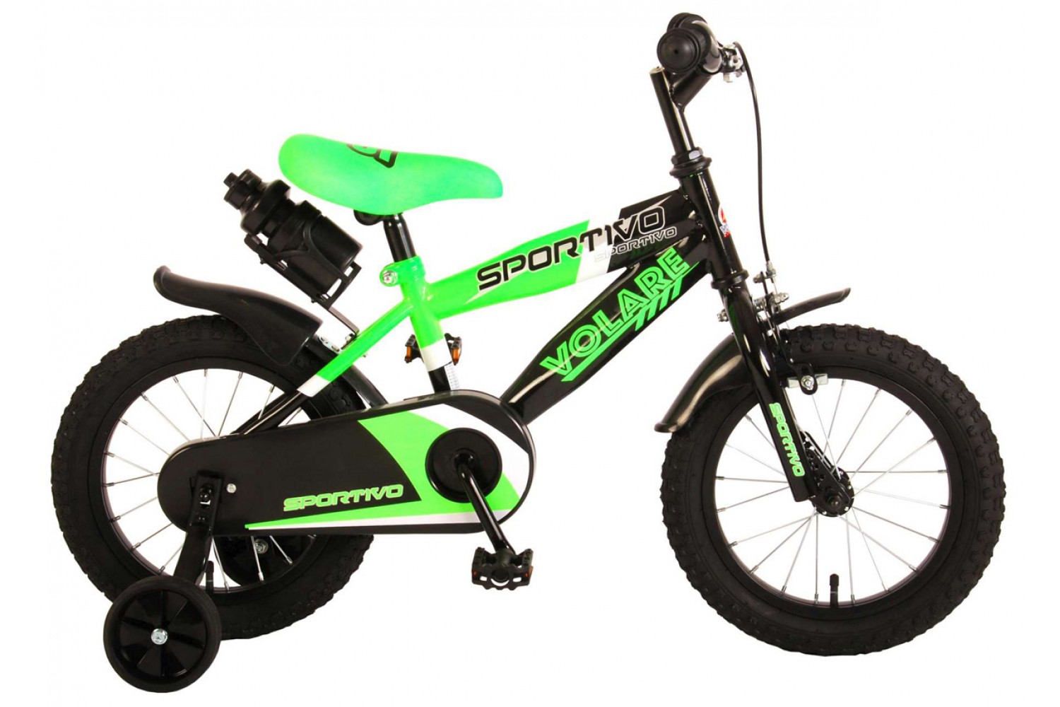 Volare Sportivo Kinderfahrrad 14 Zoll Jungen Grün