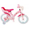 Disney Princess Kinderfahrrad 14 Zoll Mädchen Rosa | 2 Handbremsen